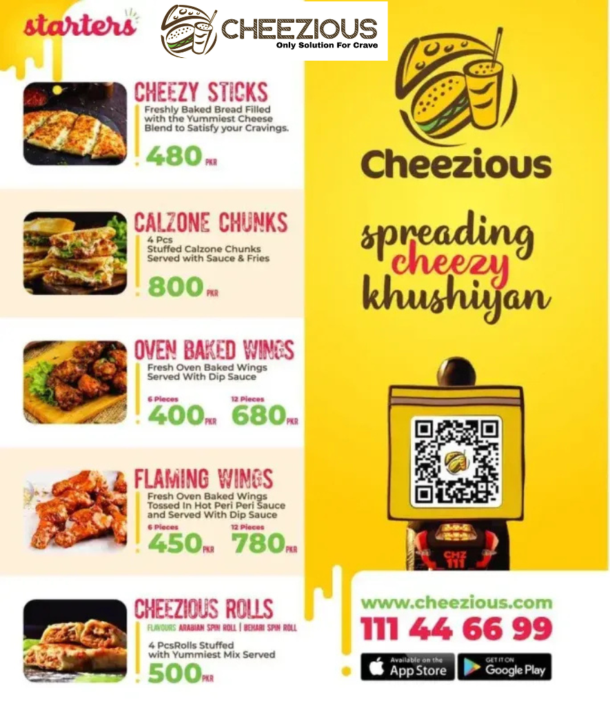 cheezious menu rawalpindi