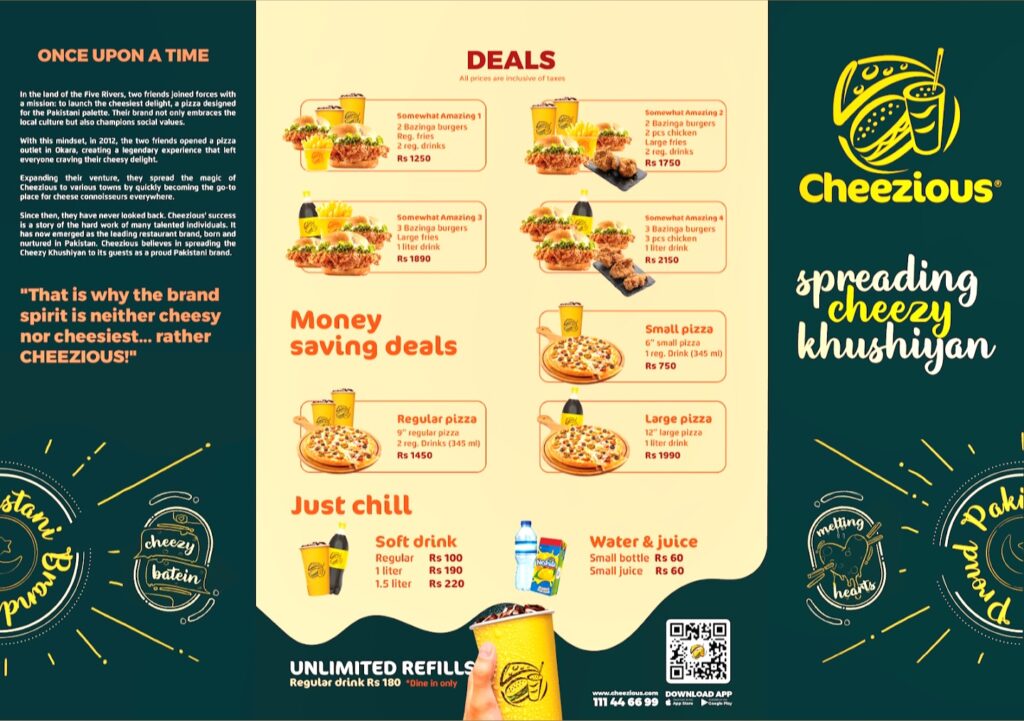 cheezious menu rawalpindi